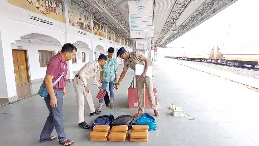 উদয়পুর রেলস্টেশন থেকে গাঁজা উদ্ধার    